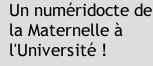 Un numéridocte de la Maternelle à l'Université !